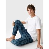 LC Waikiki Lc Waıkıkı Indigo Standart Kalıp Ekose Erkek Pijama Alt