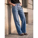LC Waikiki Lc Waıkıkı Indigo Taşlı Straight Fit Kadın Jean Pantolon