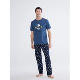 LC Waikiki Lc Waıkıkı Lacivert Regular Fit Snoopy Baskılı Erkek Pijama Takımı
