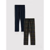 LC Waikiki Lc Waıkıkı Lacivert Standart Kalıp Ekose Erkek Pijama Altı 2'li - 3XL