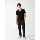LC Waikiki Lc Waıkıkı Siyah Regular Fit Ekose Erkek Pijama Takım