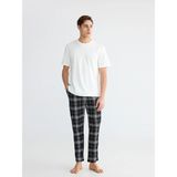 LC Waikiki Lc Waıkıkı Siyah Standart Kalıp Ekose Erkek Pijama Altı
