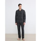 LC Waikiki Lc Waıkıkı Siyah Standart Kalıp Ekose Erkek Pijama Takım
