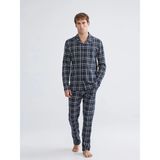 LC Waikiki Lc Waıkıkı Standart Kalıp Erkek Düğmeli Pijama Takımı - Lacivert