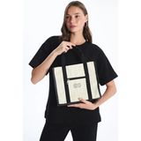 LC Waikiki Lcw Accessorıes bej Yazı Baskılı Kadın Omuz Çantası - Standart