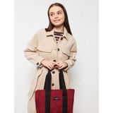 LC Waikiki Lcw Accessorıes Bordo Paraşüt Kumaş Nakışlı Kadın Kol Çantası