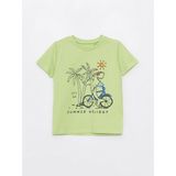 LC Waikiki Lcw Baby Bisiklet Yaka Baskılı Erkek Bebek Tişört - Yeşil - 1 - 1,5 Yaş