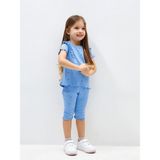 LC Waikiki Lcw Baby Bisiklet Yaka Baskılı Kısa Kollu Kız Bebek Tişört - 6 - 12 Ay - İndigo