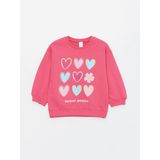 LC Waikiki Lcw Baby Bisiklet Yaka Baskılı Kız Bebek Sweatshirt - 1 - 2 Yaş - Pink