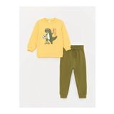 LC Waikiki LCW baby Bisiklet Yaka Erkek Bebek Sweatshirt ve Eşofman Alt 2'li