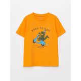 LC Waikiki Lcw Baby Bisiklet Yaka Kısa Kollu Baskılı Erkek Bebek Tişört - 1 - 2 Yaş - Turuncu