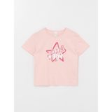 LC Waikiki Lcw Baby Bisiklet Yaka Kısa Kollu Baskılı Kız Bebek Tişört - 4 - 5 Yaş - Pink