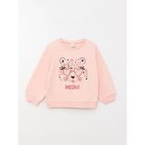 LC Waikiki Lcw Baby Bisiklet Yaka Uzun Kollu Baskılı Kız Bebek Sweatshirt 2'li - Pembe - 6 - 12 Ay