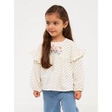 LC Waikiki Lcw Baby Bisiklet Yaka Uzun Kollu Nakışlı Kız Bebek Bluz - 9 - 12 Ay - Ekru