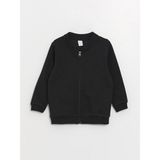 LC Waikiki Lcw Baby Kolej Yaka Uzun Kollu Basic Erkek Bebek Fermuarlı Sweatshirt - 1 - 2 Yaş - Black