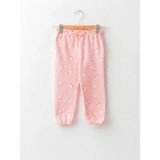 LC Waikiki Lcw Baby Pembe Beli Lastikli Desenli Pamuklu Kız Bebek Eşofman Altı - 9 - 12 Ay