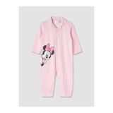 LC Waikiki LCW baby Pembe Gömlek Yaka Minnie Mouse Baskılı Kız Bebek Tulum
