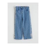 LC Waikiki LCW baby Regular Fit Yanları Şeritli Kız Çocuk Jean Pantolon