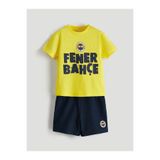 LC Waikiki LCW baby Sarı Fenerbahçe Baskılı Erkek Bebek Şortlu Takım