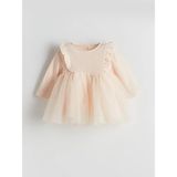 LC Waikiki LCW Baby Tütülü Kız Bebek Elbise Trend Bisiklet Yaka Silüet 1 - 2 Yaş Özel Olay W5 - Light