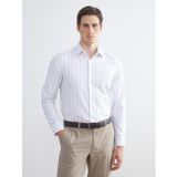 LC Waikiki LCW BUSINESS Lacivert Slim Fit Uzun Kollu Çizgili Gabardin Erkek Gömlek