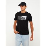 LC Waikiki Lcw Casual Bisiklet Yaka Kısa Kollu Baskılı Penye Erkek Tişört - Black - M