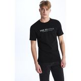 LC Waikiki Lcw Casual Bisiklet Yaka Kısa Kollu Baskılı Penye Erkek Tişört - Black