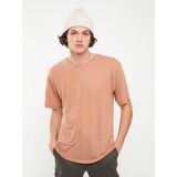 LC Waikiki Lcw Casual Bisiklet Yaka Kısa Kollu Penye Erkek Tişört - M - Cinnamon