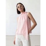 LC Waikiki LCW Comfort Pembe Şal Detaylı Dik Yaka Puantiyeli Bluz
