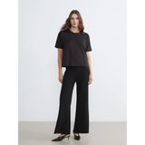 LC Waikiki Lcw Comfort Siyah Beli Lastikli Taşlı Soft Touch Kadın Eşofman Altı - XL