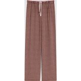 LC Waikiki LCW DREAM Kahverengi Beli Lastikli Ekose Kadın Pijama Alt
