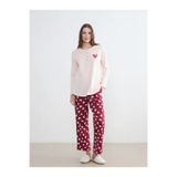 LC Waikiki LCW DREAM Kırmızı Kalp Baskılı Hamile Pijama Takım