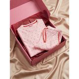LC Waikiki Lcw Dream Pembe Bisiklet Yaka Kiraz Desenli Kadın Pijama Takımı - XL
