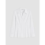 LC Waikiki LCW EVERYDAY Beyaz Pileli Peplum Kadın Gömlek