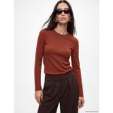 LC Waikiki LCW EVERYDAY Bordo Bisiklet Yaka Kadın Fitilli Body