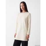 LC Waikiki LCW EVERYDAY Gri Oversize Soft Touch Kadın Tunik
