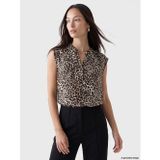 LC Waikiki LCW EVERYDAY Kahverengi Kaçık Yaka Leopar Desenli Bluz