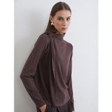 LC Waikiki LCW EVERYDAY Kahverengi Şal Yaka Bluz