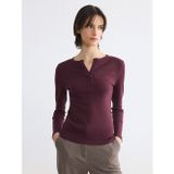 LC Waikiki LCW EVERYDAY Mürdüm Bisiklet Yaka Kadın Body