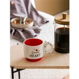 LC Waikiki Lcw Home Baskılı Porselen Kupa 400 ml Sevgililer Günü Serisi - Renkli