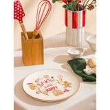 LC Waikiki Lcw Home Beyaz Baskılı Seramik Pasta Tabağı 26 cm