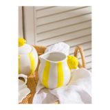 LC Waikiki LCW HOME Karışık Çizgili Seramik Sütlük, Limon Figürlü Kulplu, 10 cm