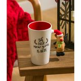 LC Waikiki Lcw Home Karışık Yılbaşı Temalı Seramik Kupa 480 ml - Beyaz - Kahverengi - Kırmızı