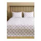LC Waikiki LCW HOME Kirmizi Kalp Desenli Çift Kişilik Pike Seti