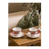 LC Waikiki LCW HOME Pembe Çiçek Baskılı 2 Kişilik Porselen Kahve Fincan Takımı 90 Ml