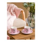 LC Waikiki LCW HOME Pembe Hello Kitty Baskılı 2 Kişilik Kahve Fincan Takımı 90 Ml