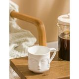 LC Waikiki Lcw Home Yüz Baskılı Porselen Kupa 350 ml - Beyaz - 350 cc