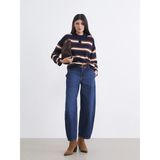 LC Waikiki Lcw Jeans Indigo Beli Kemerli Barrel Fit Kadın Jean Pantolon