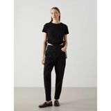 LC Waikiki LCW Jeans Siyah Beli Lastikli Slouchy Fit Kadın Jean Pantolon