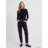LC Waikiki LCW Jeans Siyah Mom Fit Kadın Jean Pantolon